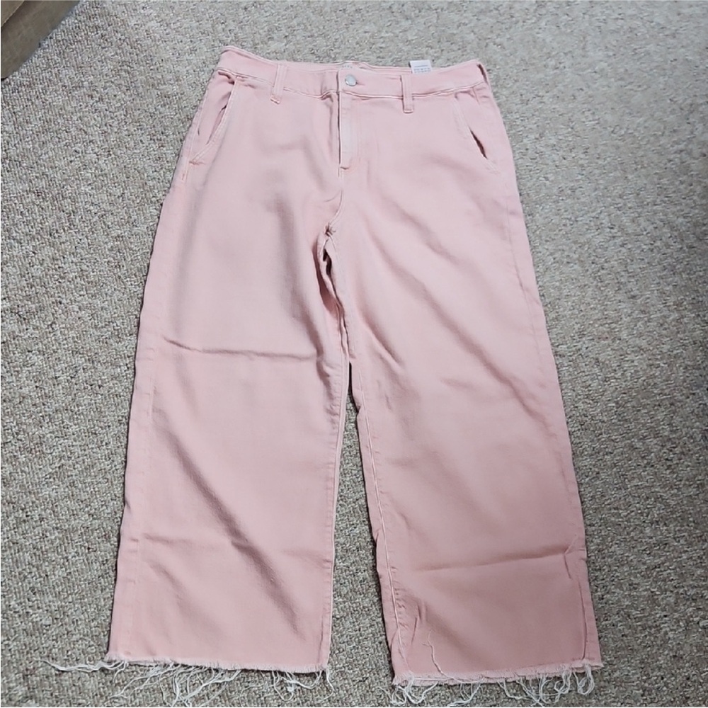 Liverpool Light Pink Wide Leg Denim Jeans